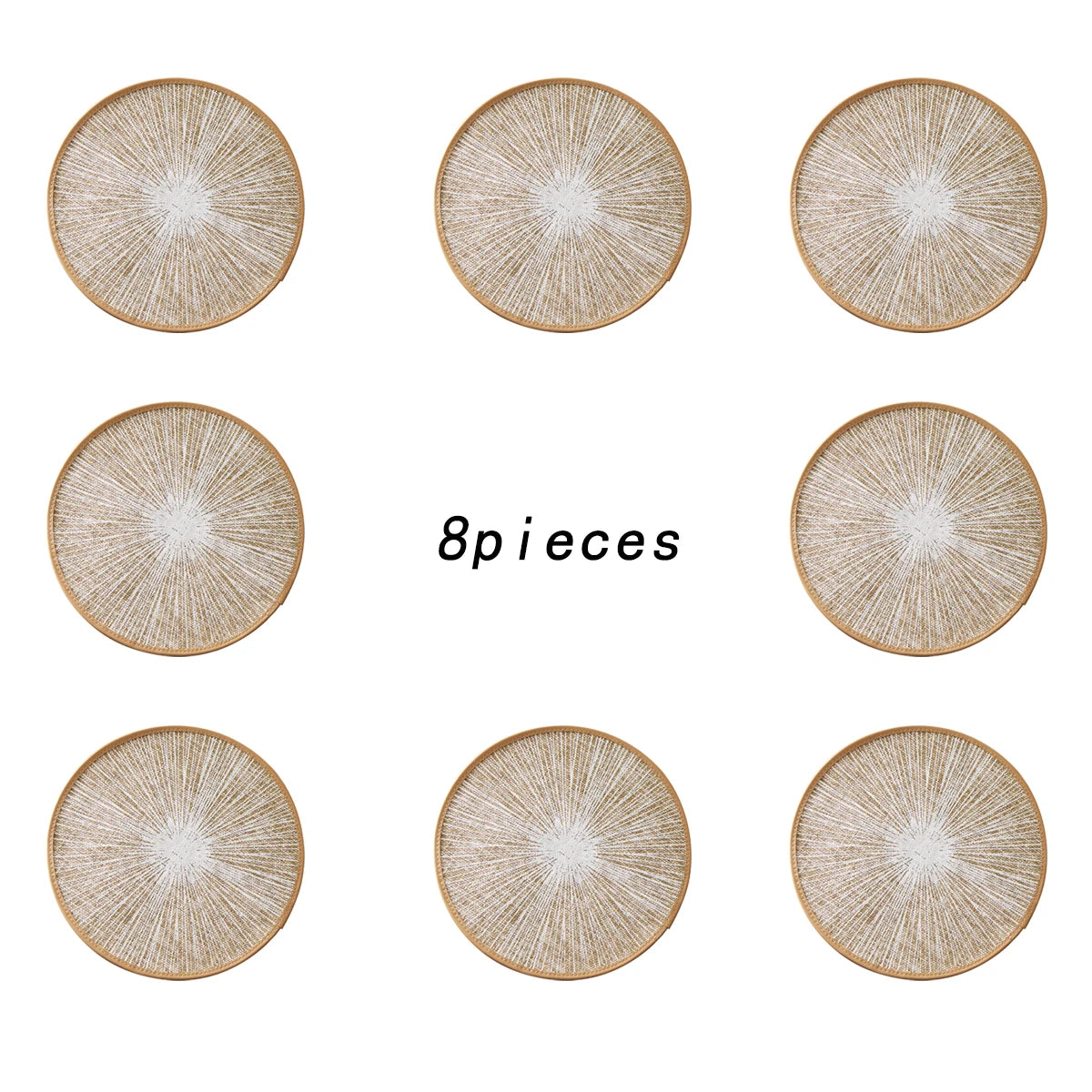 2/4/6/8pcs Round Burlap Macrame Placemats