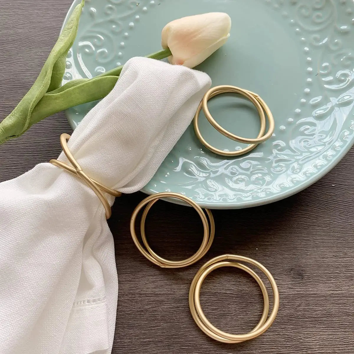 Exquisite Gold Napkin Ring Metal Napkin Rings