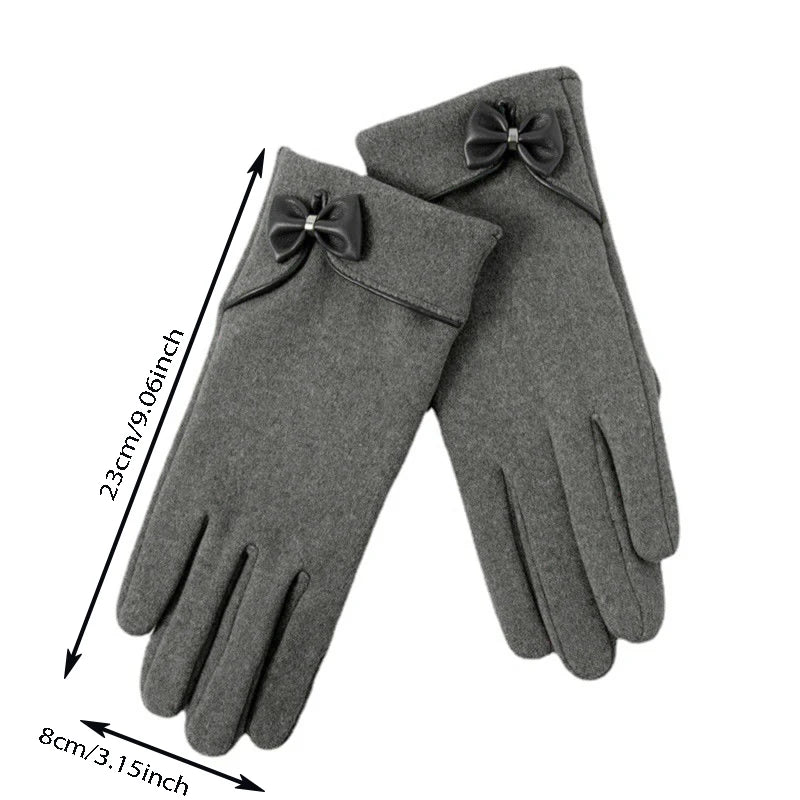 Lovely Bowknot Elegant Elasticity Soft Gloves