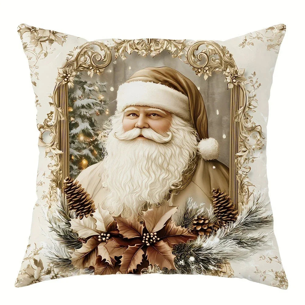 Christmas decoration pillowcase Santa Claus Reindeer Christmas Tree pillow cover Sofa cushion suite room home decoration
