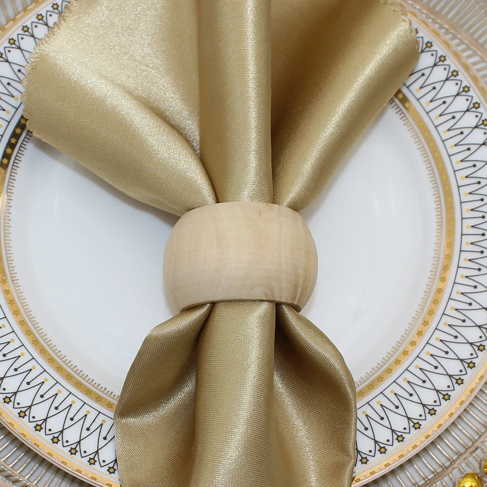 8Pcs Wood Napkin Rings Handmade Wooden