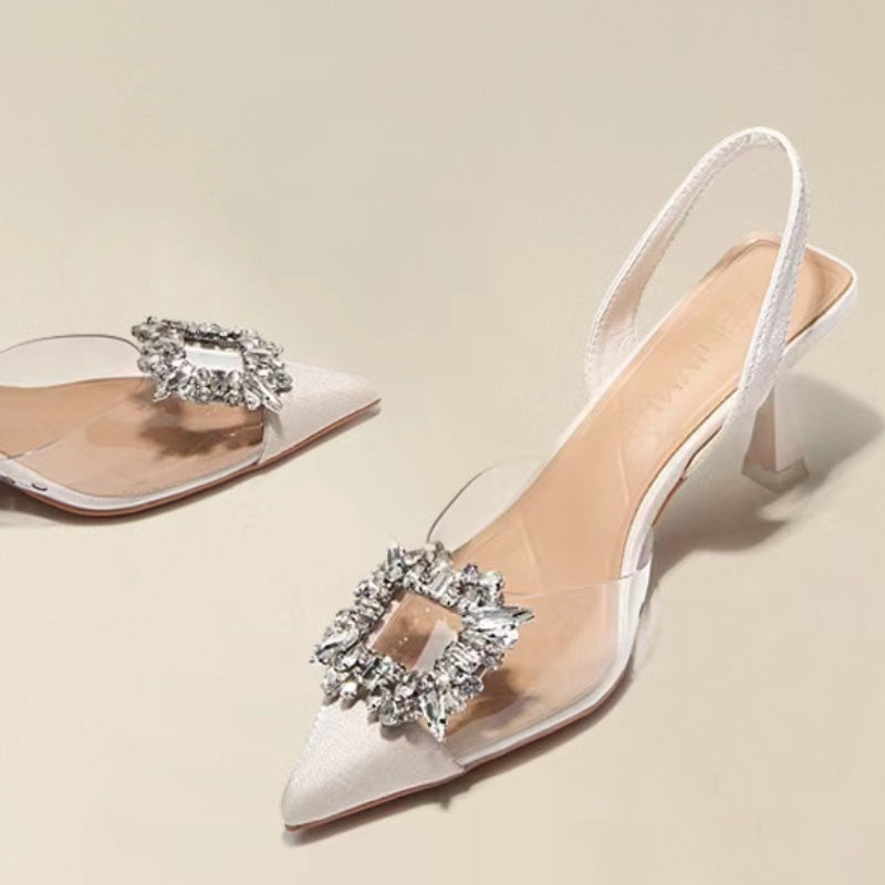 Spring and Autumn Fashion Color Pointed Toe Women's High Heels