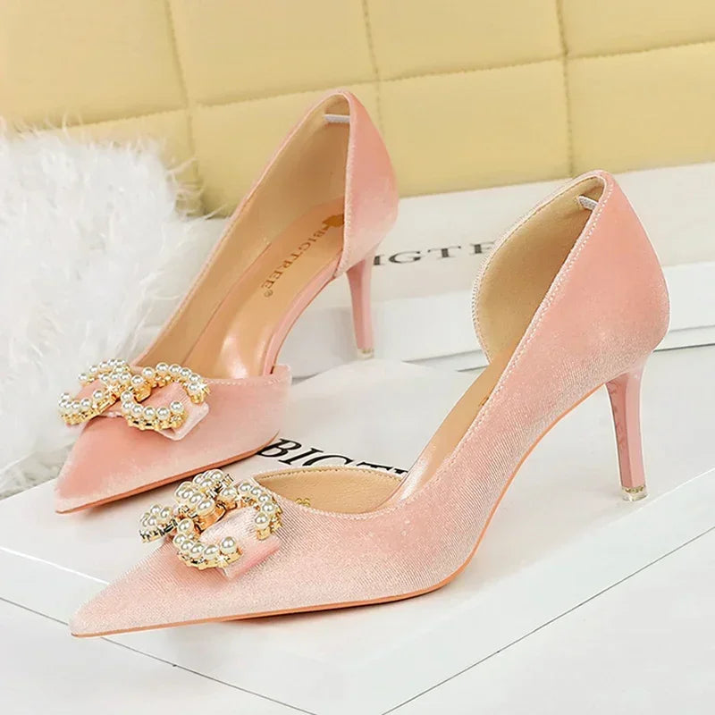 Women 7cm Thin High Heels