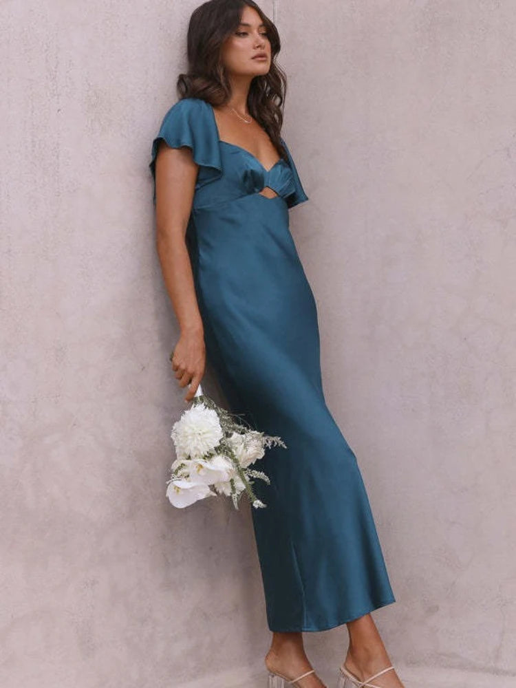 New Women's Elegant and Sexy Satin Slimming dress