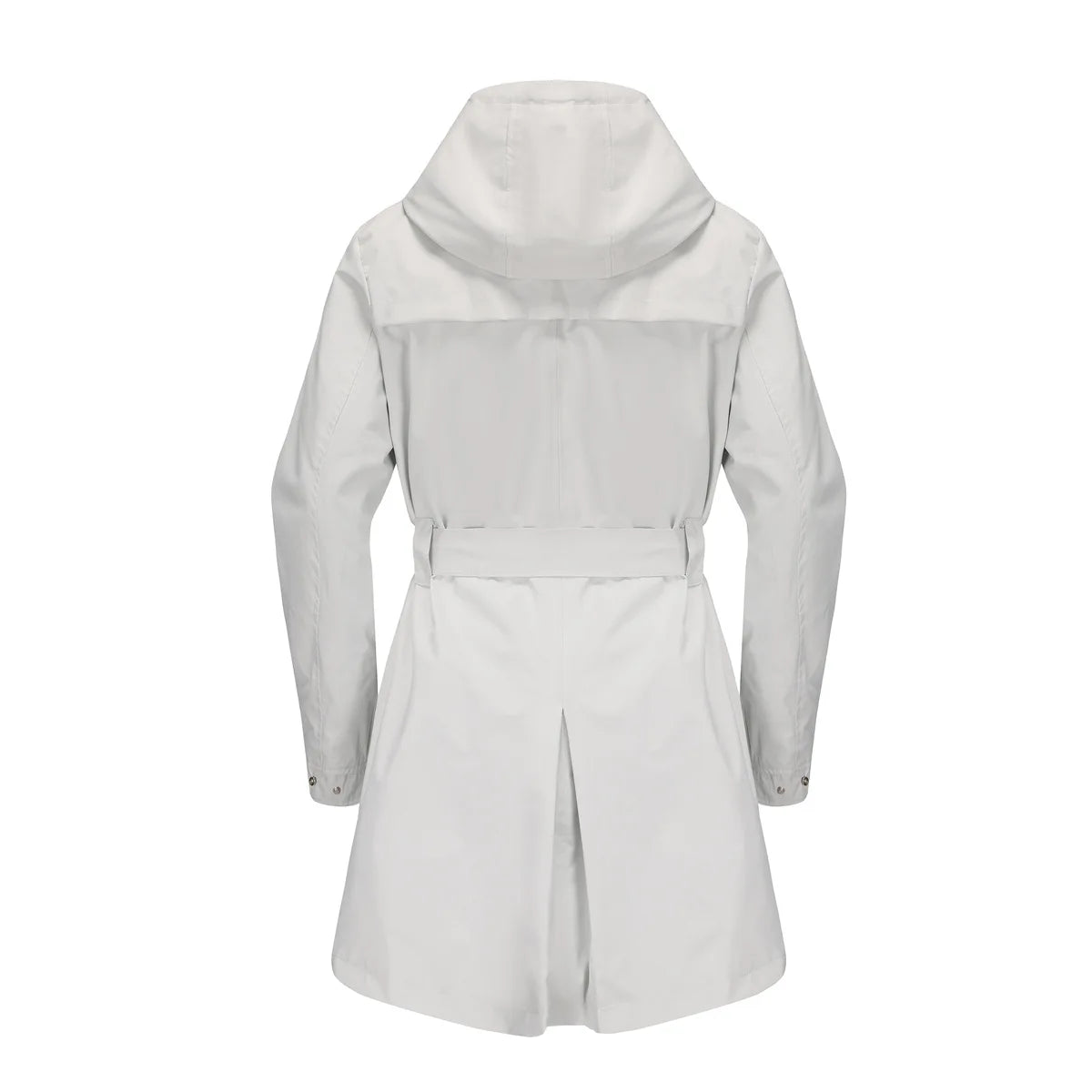 Hooded Water-repellent Jacket with Belt Thin Casual Loose Trench Coat