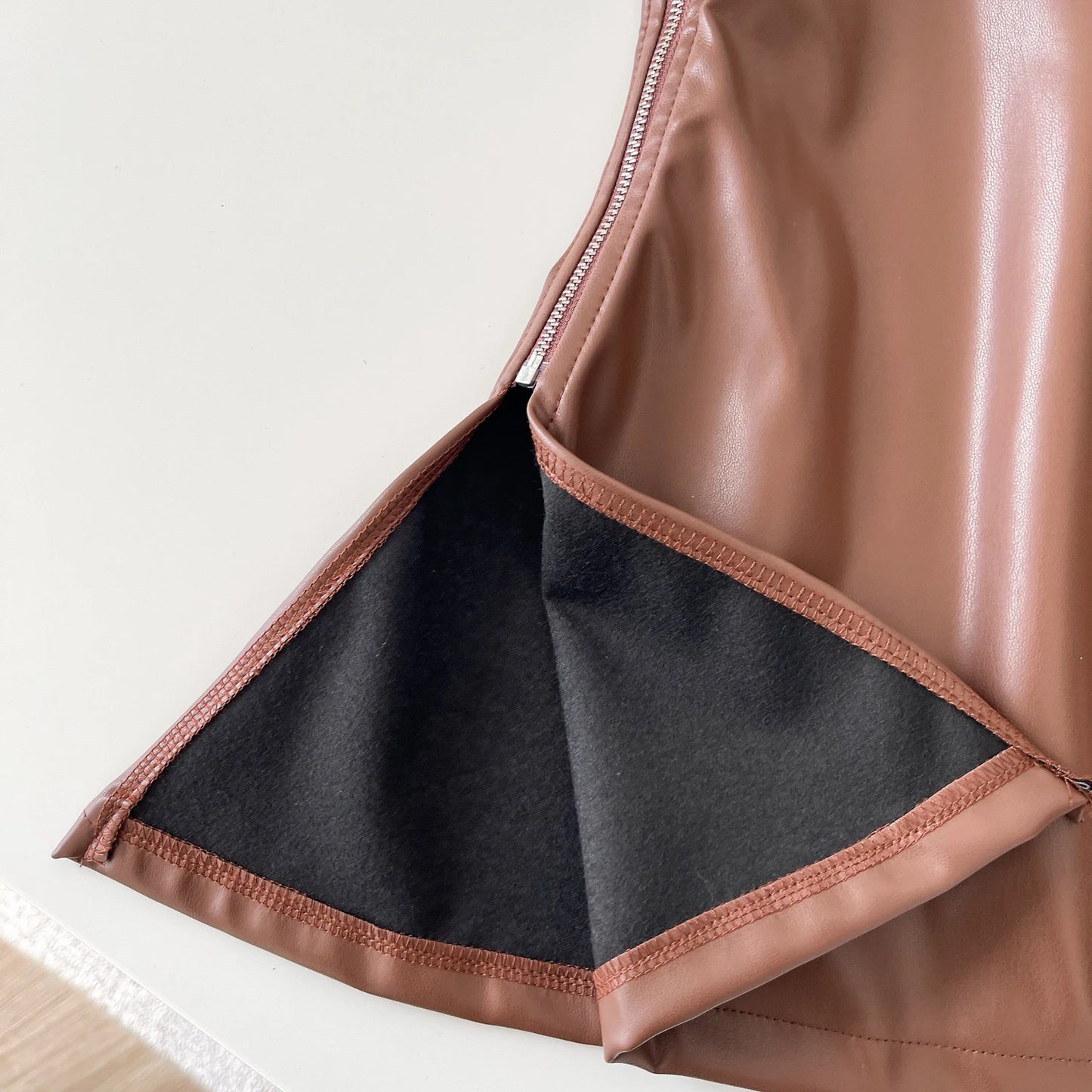 SINGREINY One Shoulder PU Leather Tank