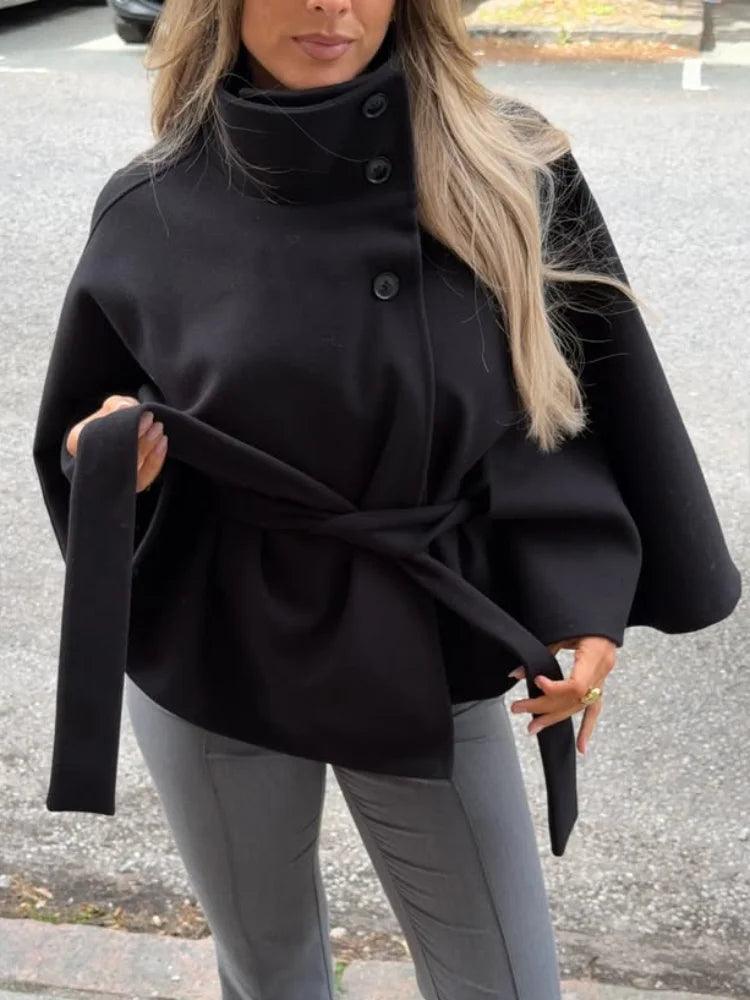 Belts Women Winter Woolen Coats