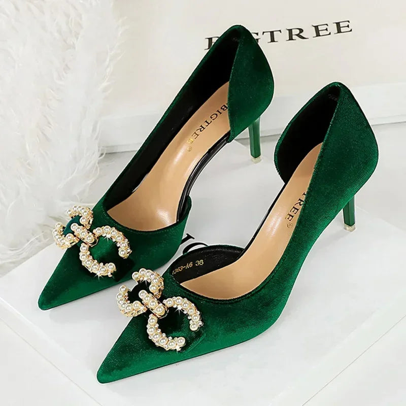 Women 7cm Thin High Heels