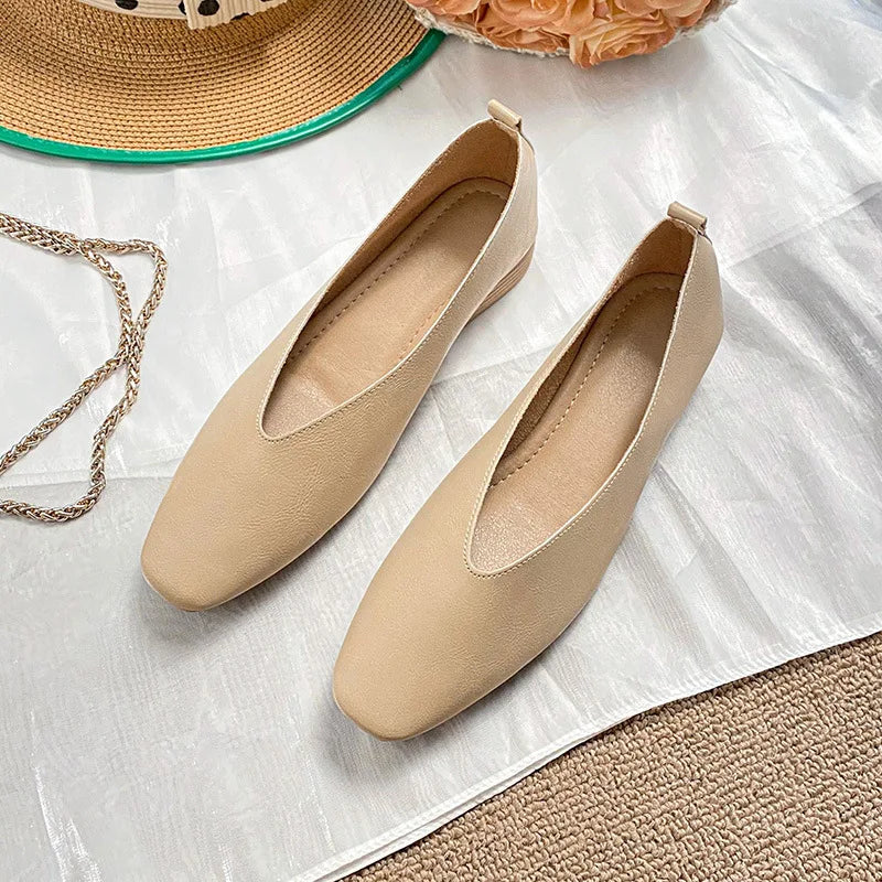 Woman Elegant Summer French Square Toe