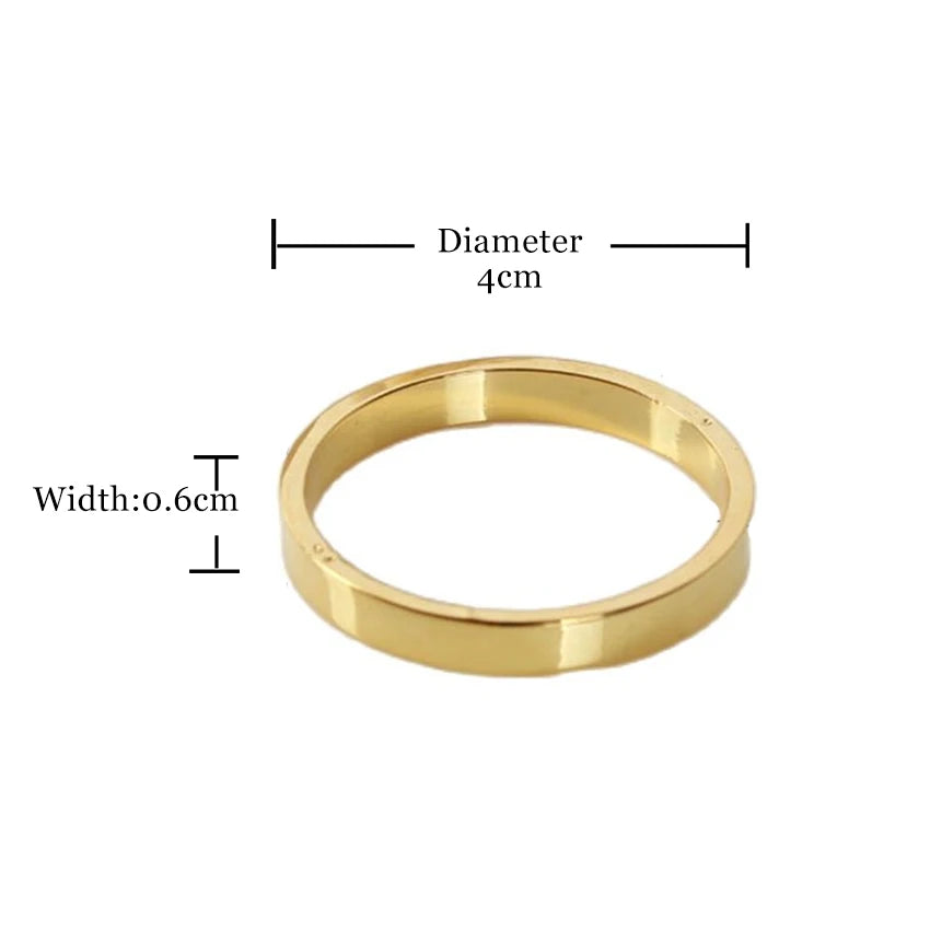 4PCS Alloy Metal Simple Napkin Rings