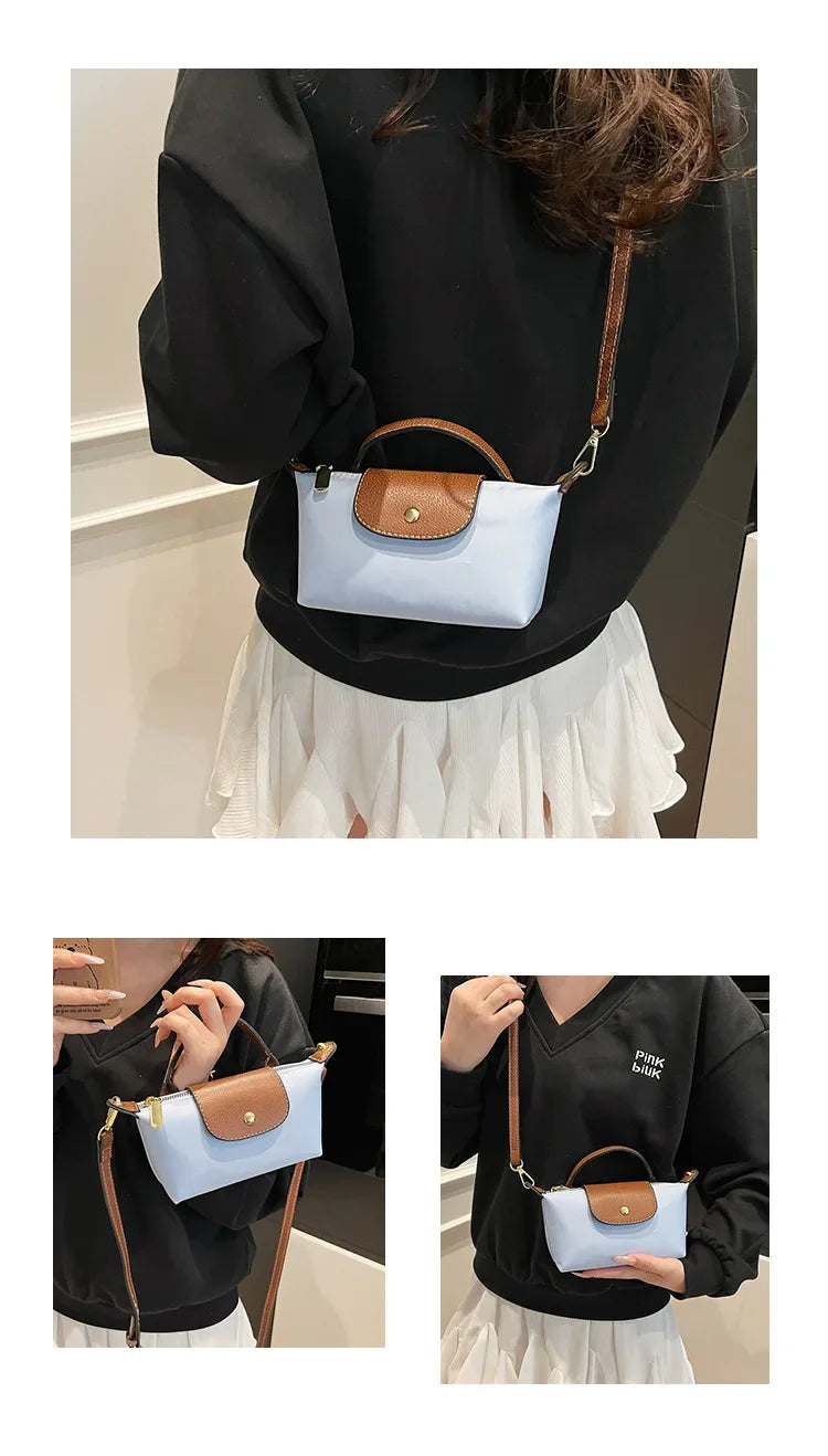 Retro Fashion Nylon Dumpling Bag