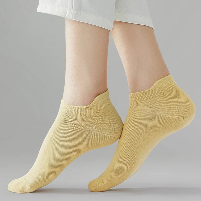 10pieces=5 Pairs Women Socks Casual Breathable High Quality Ankle Sock