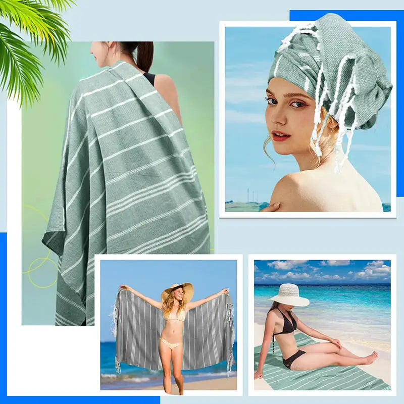 100X180cm Turkish Beach Towel Oversized Sand Free
