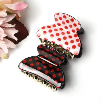 2pcs/Set 4cm Acrylic Hairpins Women Mix Color Crab Claws
