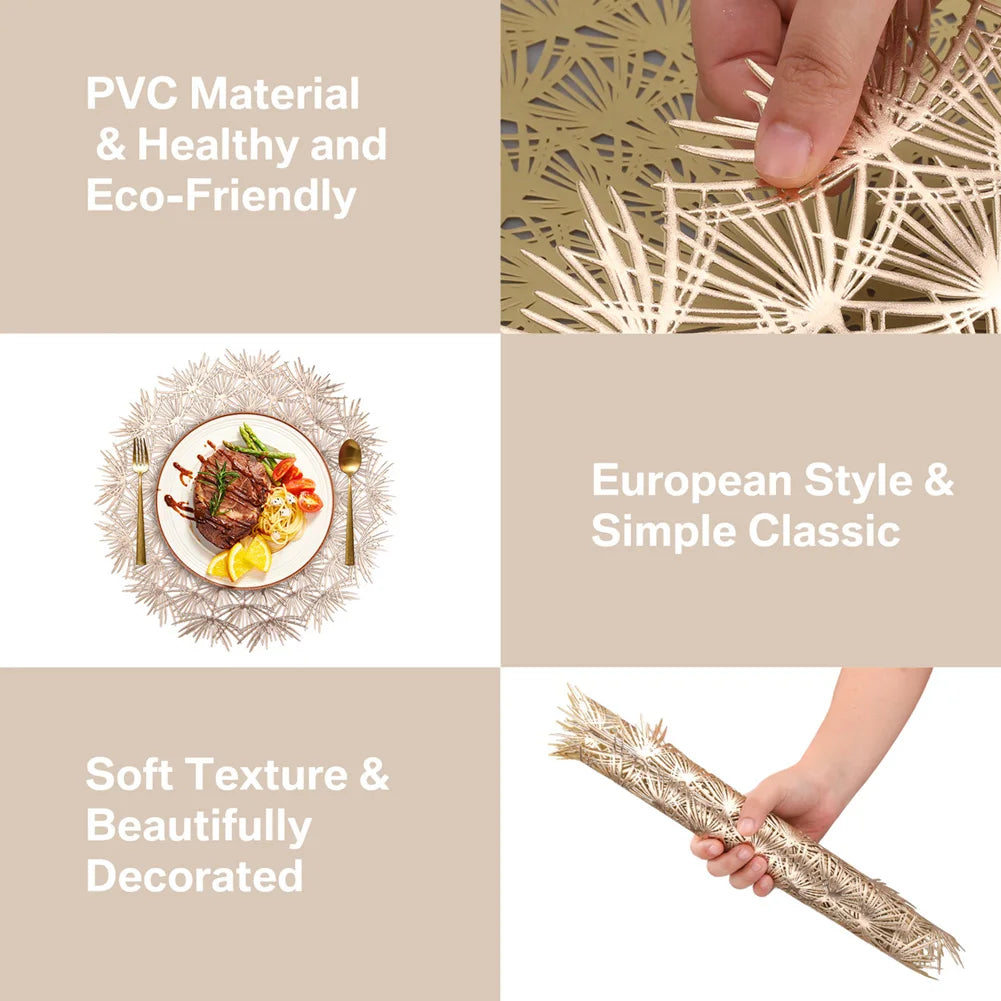 Set of 4 Round Placemats Place Mats