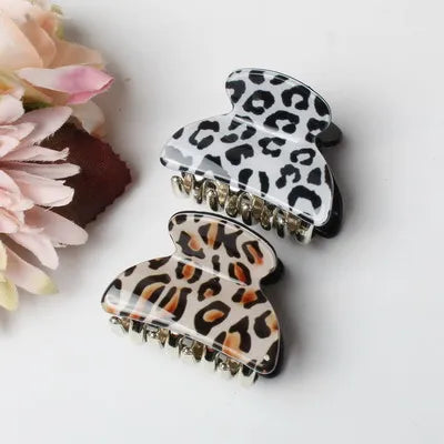 2pcs/Set 4cm Acrylic Hairpins Women Mix Color Crab Claws