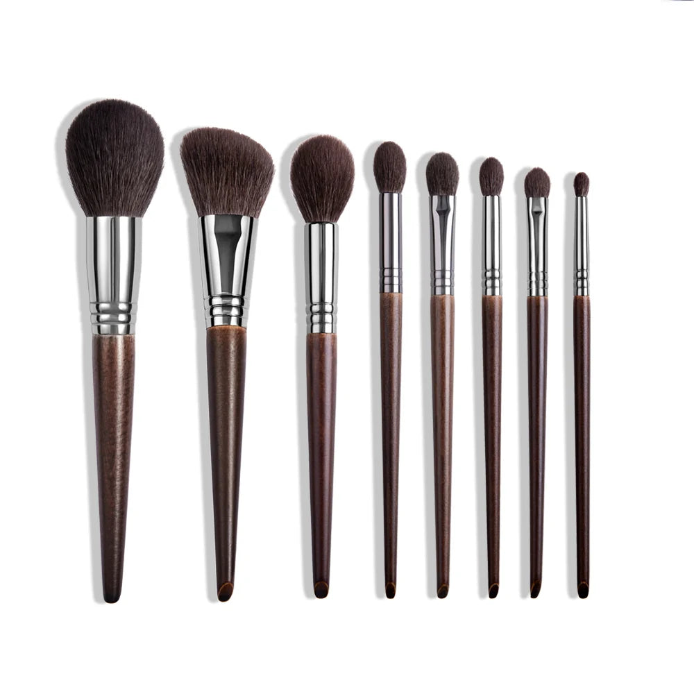 Natural Goat Hair Makeup Brushes Set Professional Kit