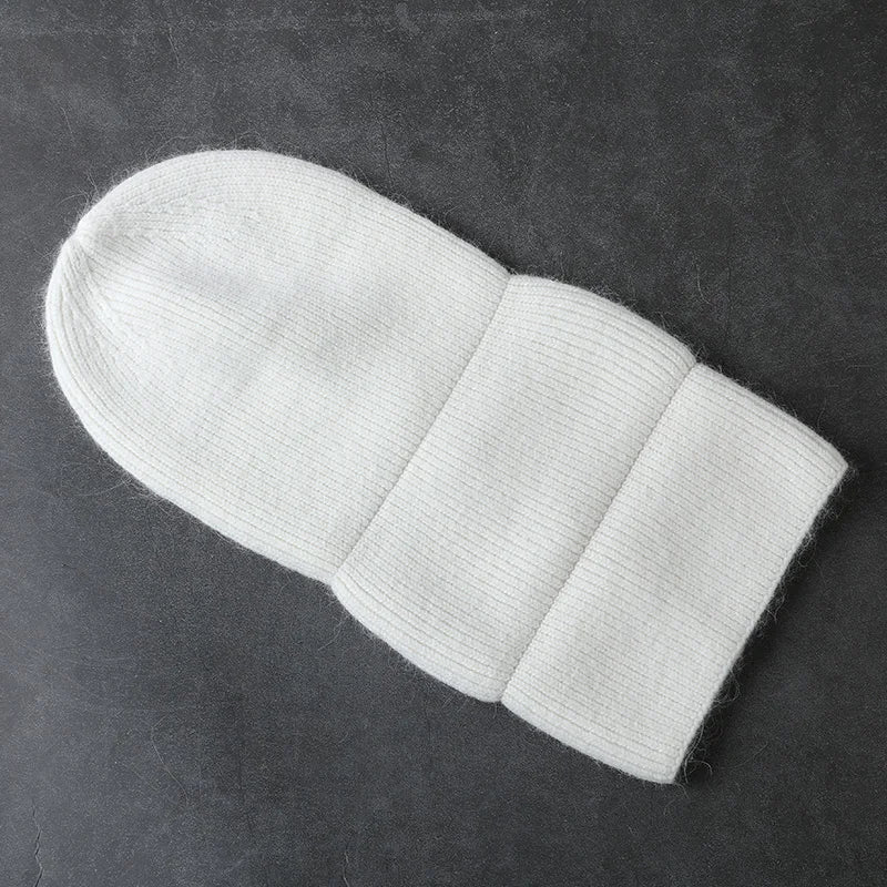 Winter Angola Rabbit Fur Knitted Beanies