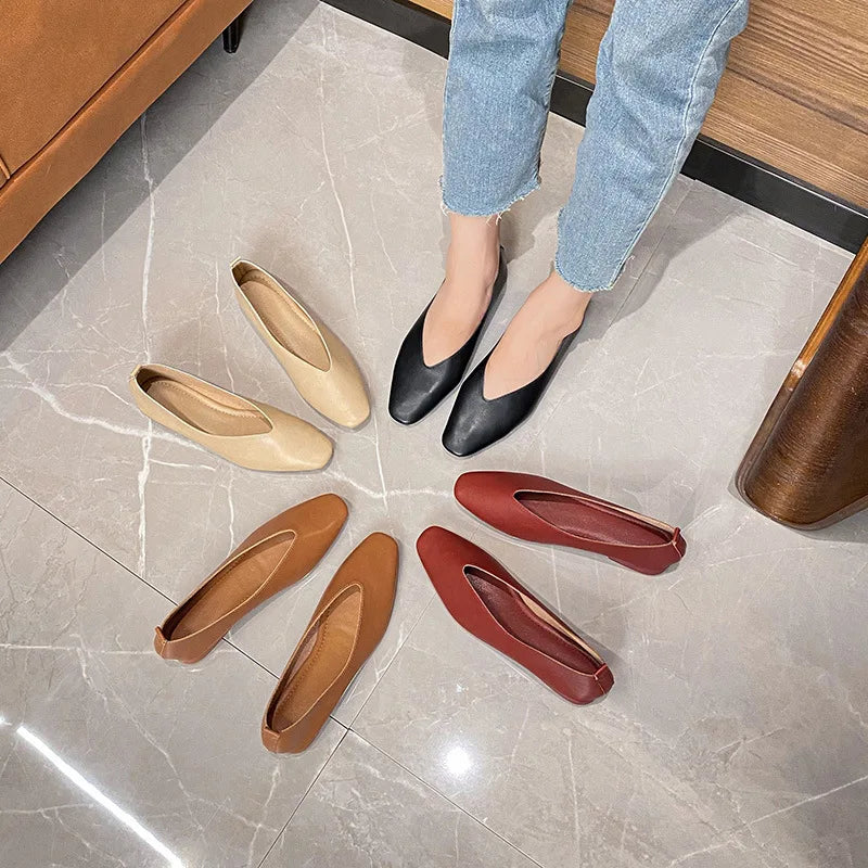 Woman Elegant Summer French Square Toe