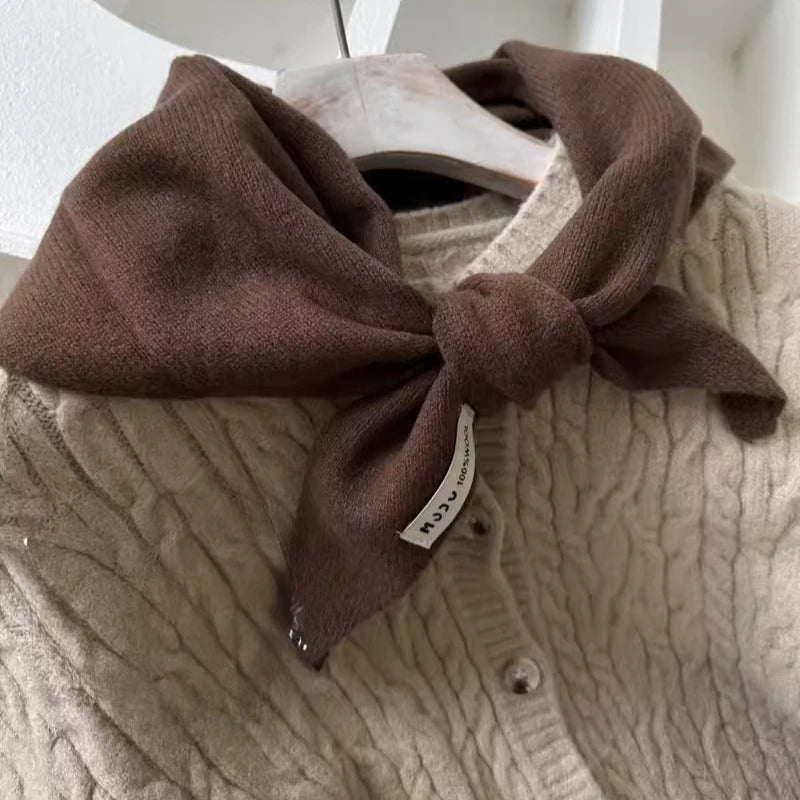 wool cashmere triangle scarf