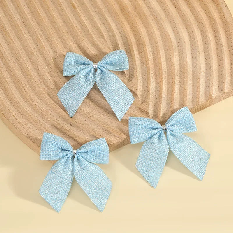 24/5pcs Christmas Bows Christmas Ornaments Gold Red Bows Christmas Tree Ornaments 2025 New Year Decorations Mini Bows Gift Wrap