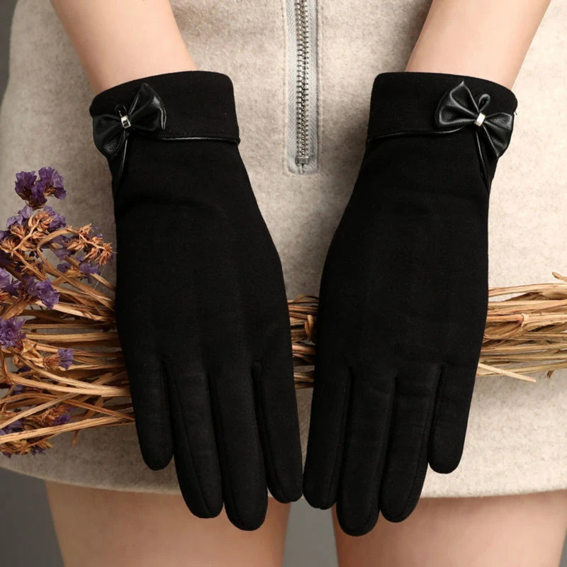 Lovely Bowknot Elegant Elasticity Soft Gloves