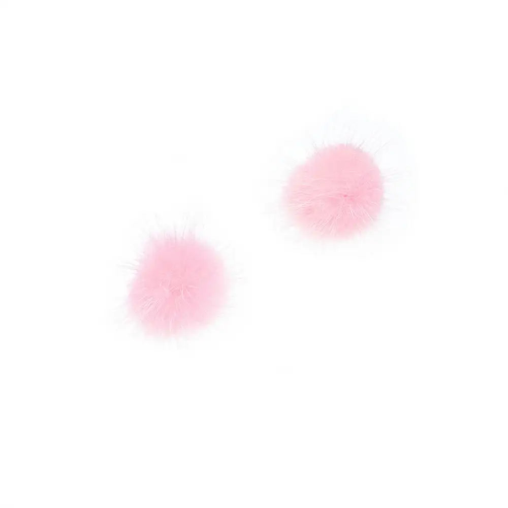 Women's Earrings Fashion Furry Fluffy Ball Stud Earrings Girls