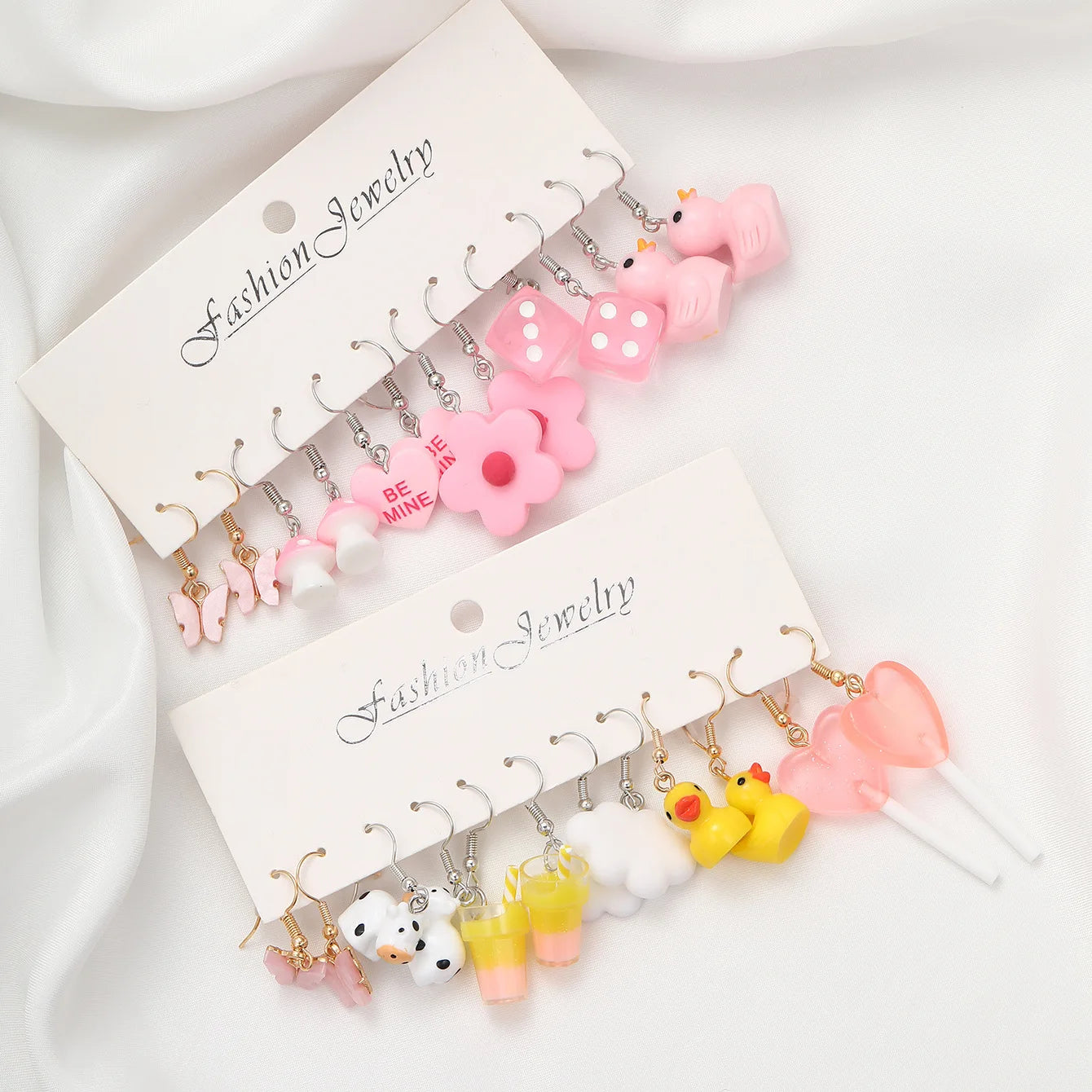 Fashion Sweet Fruit Drink Earrings Set