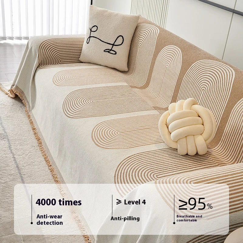 Nordic Chenille Sofa Cover Tassel Lace Blanket Cover For Sofa Full Cover L Shape Cover Sofa 3 Pcs 2 Seater