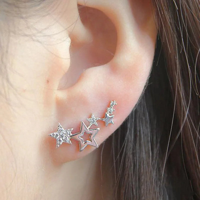 Shiny Star Stud Earrings