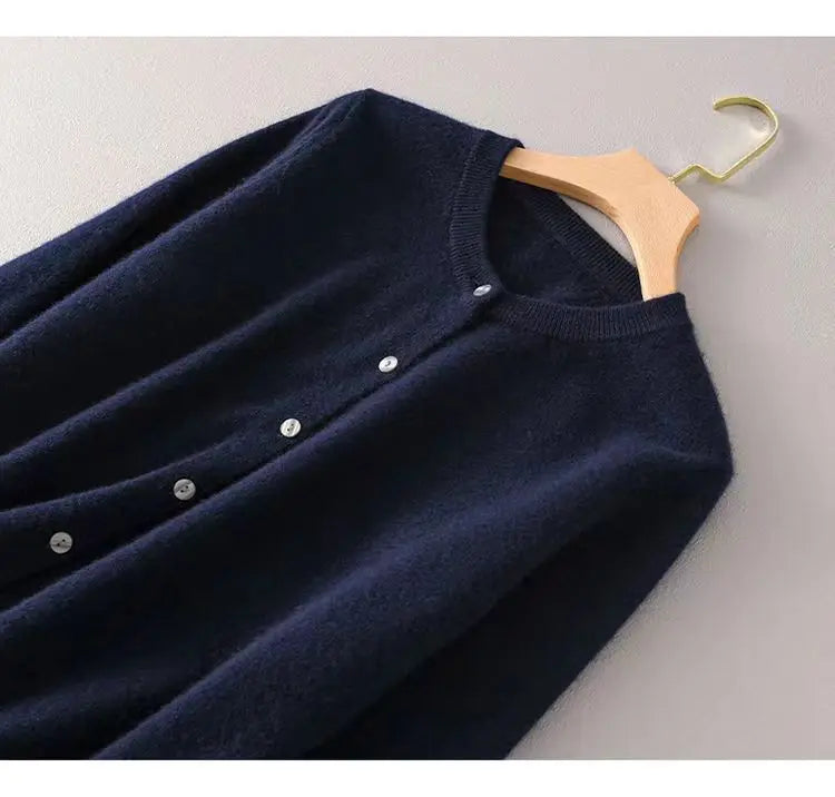 women's Cashmere Sweater O-Collar Long sleeve