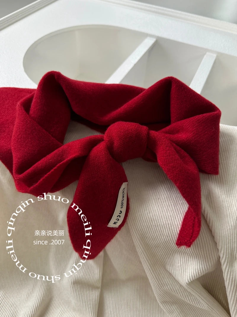 wool cashmere triangle scarf