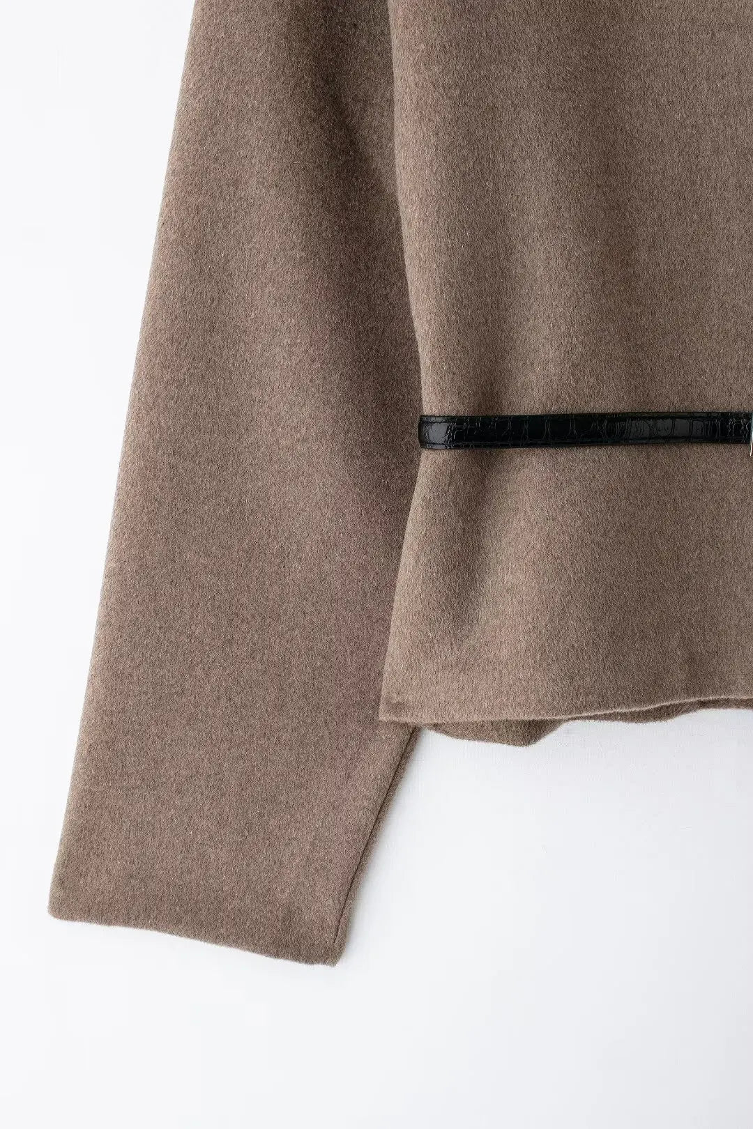 Women's Outerwear  With Belt Soft Top Elegant Chic Autumn/Winter Coat