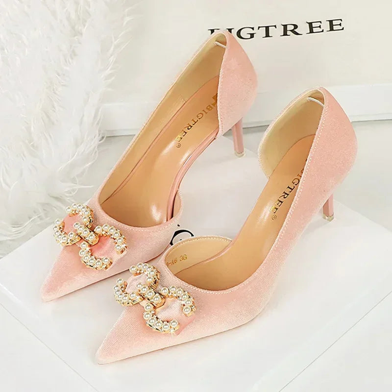Women 7cm Thin High Heels