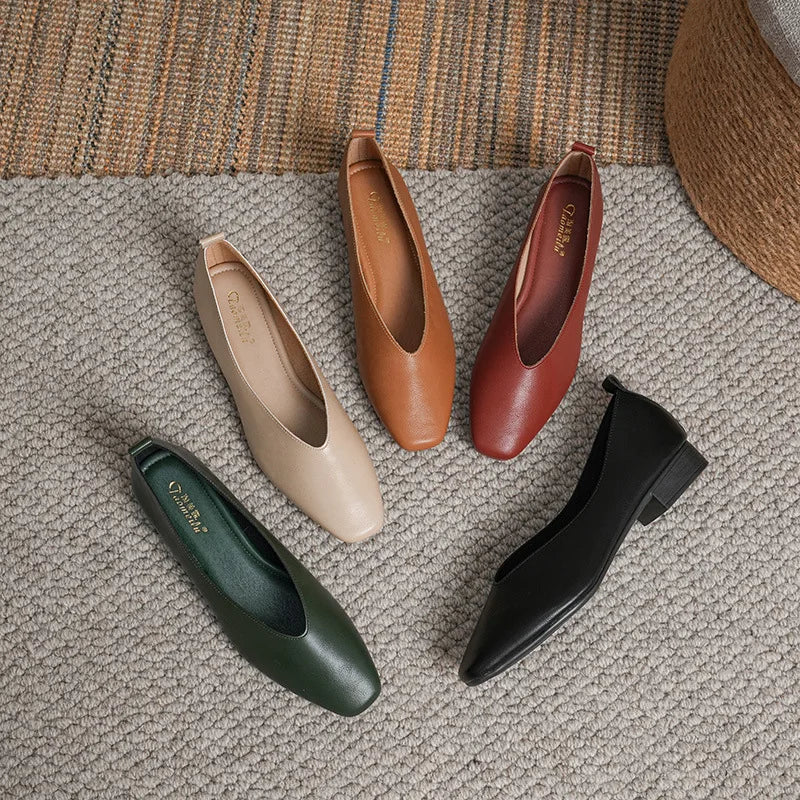 Woman Elegant Summer French Square Toe