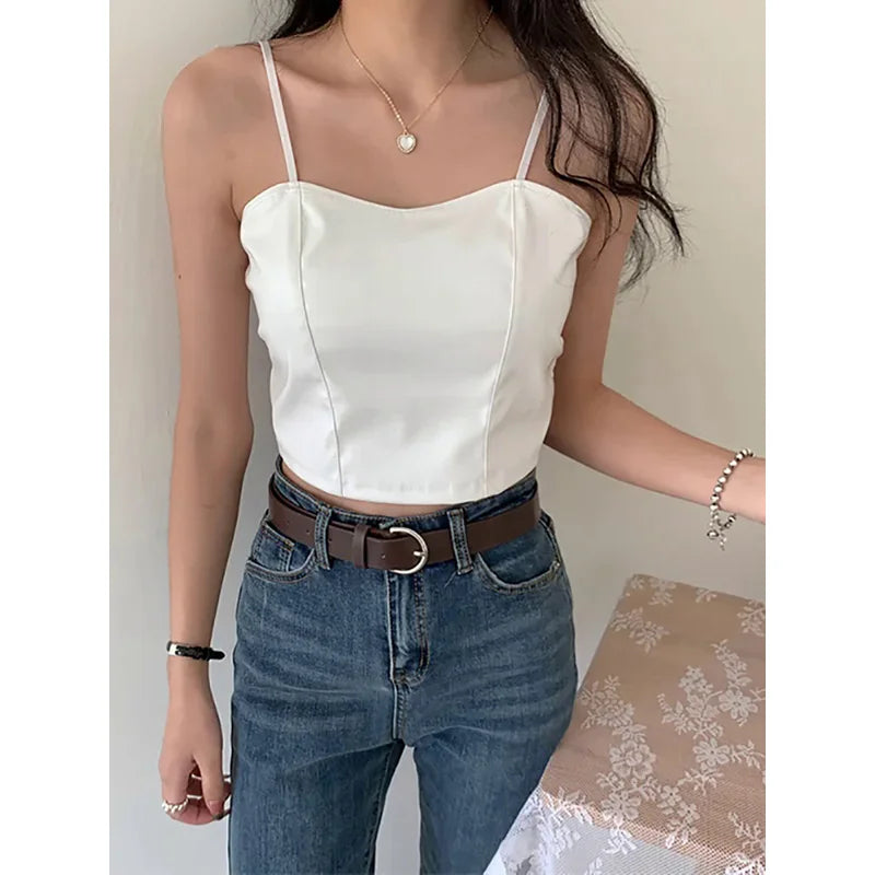 Women PU leather camis underwear padded bra