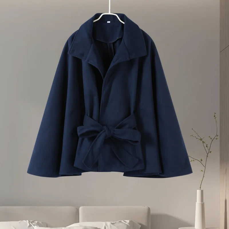 Belts Women Winter Woolen Coats