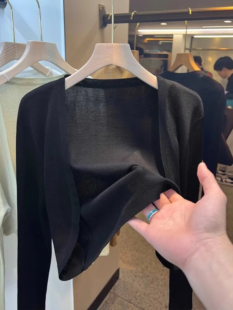 Short Ice Silk Knitted
