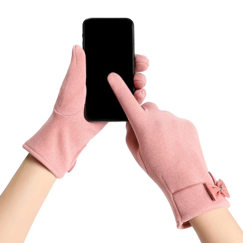 Lovely Bowknot Elegant Elasticity Soft Gloves
