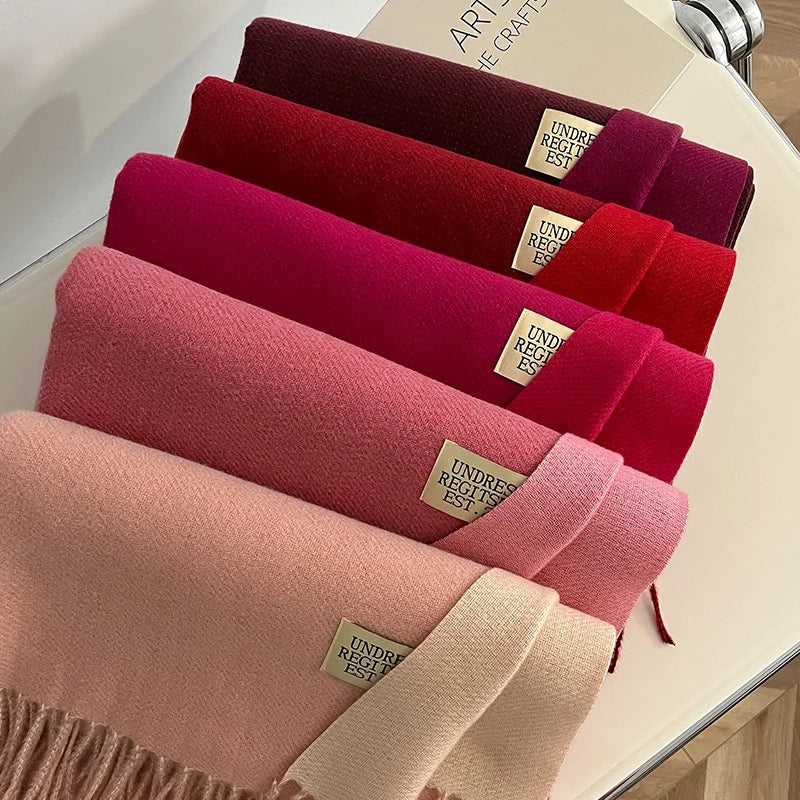 Solid Cashmere Warm Scarf