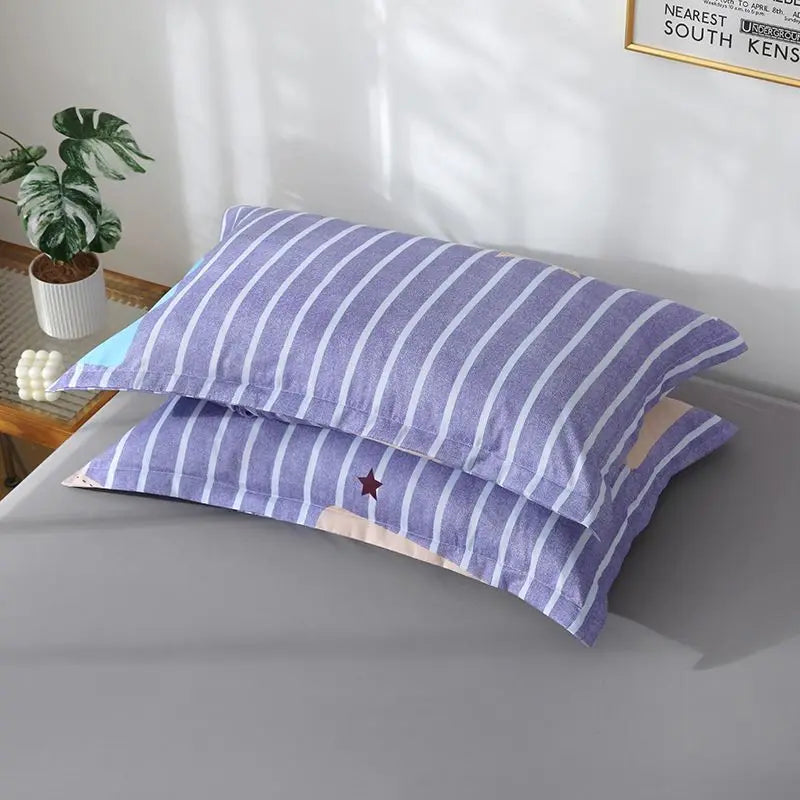 Pillowcase Adult Pair of Simple Thickened Student Dormitory Sprinkle Shop Apartment All Year Round Pillow Cover 2 2xpillowcases