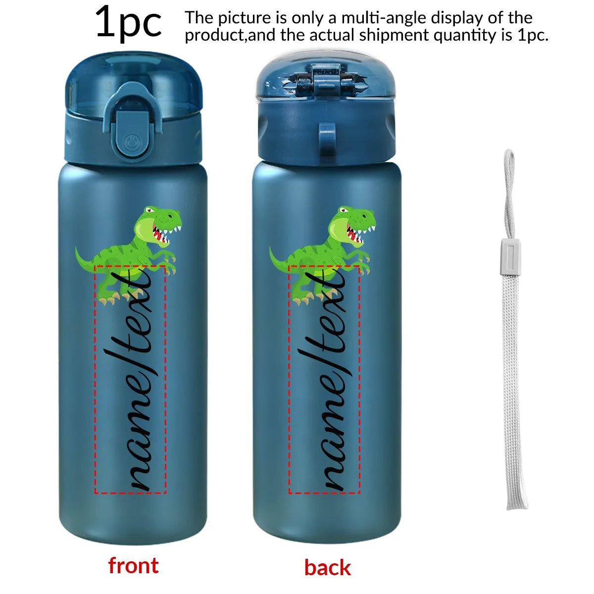 1pc Customized Cartoon Sports Water Bottle, 26oz Outdoor Travel