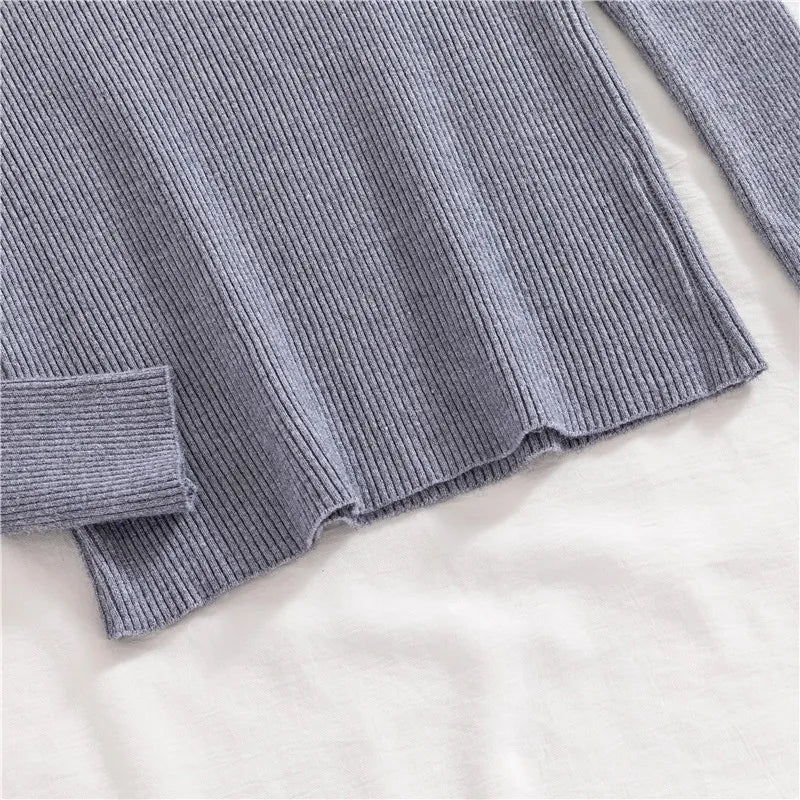 Heliar Women Fall Turtleneck Sweater Knitted Soft Pullovers Cashmere