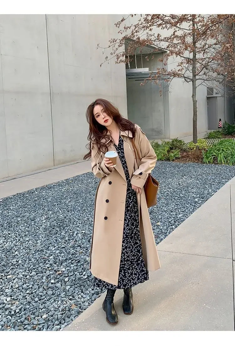 Loose Trench Coat Midi Length