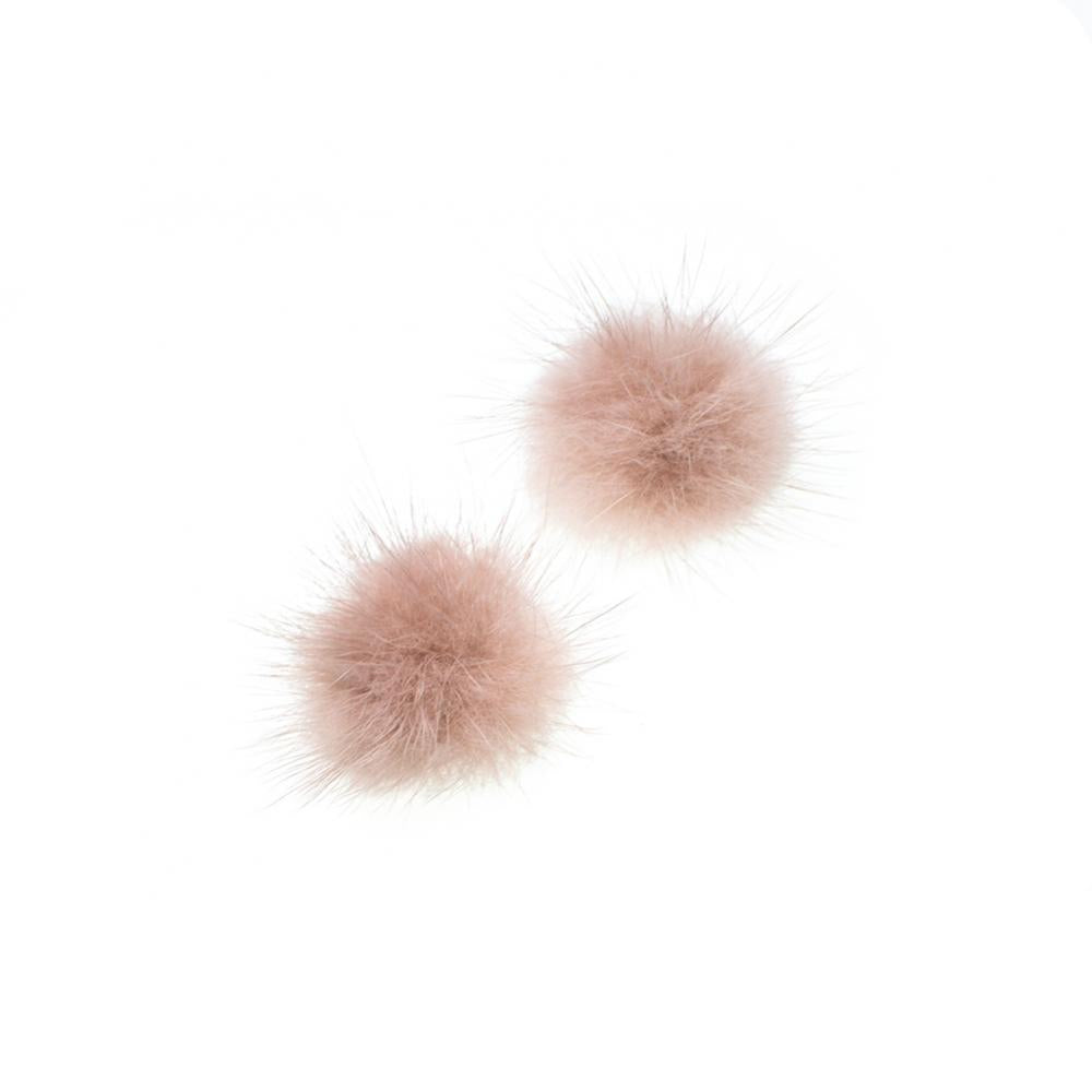 Women's Earrings Fashion Furry Fluffy Ball Stud Earrings Girls