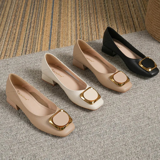 Woman Elegant Square Toe