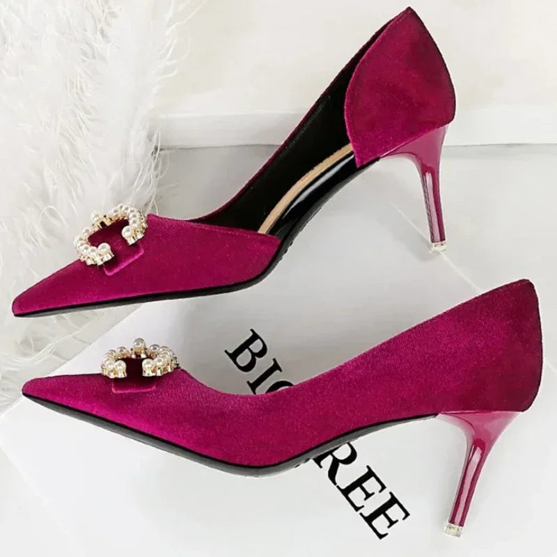 Women 7cm Thin High Heels