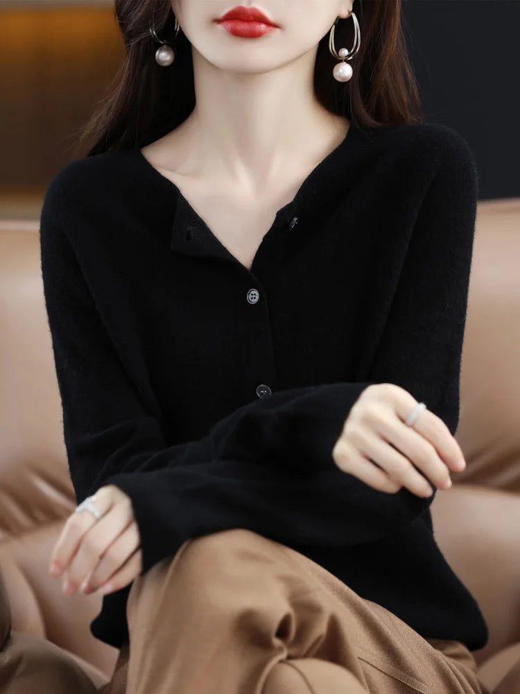 Women Cashmere Sweater 100% Merino Wool