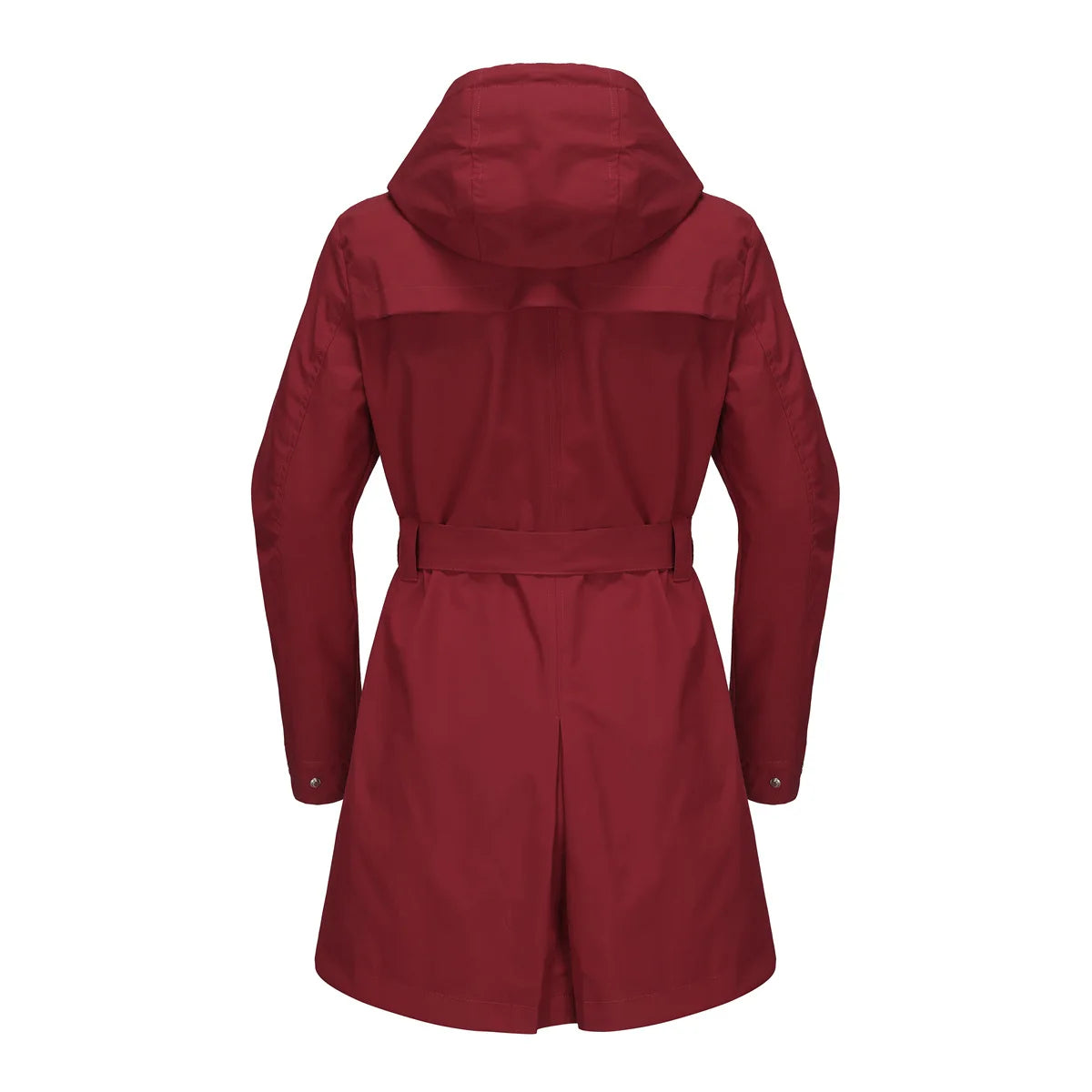 Hooded Water-repellent Jacket with Belt Thin Casual Loose Trench Coat