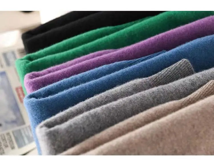 women's Cashmere Sweater O-Collar Long sleeve